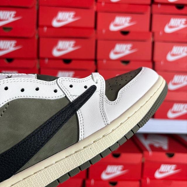 Air Jordan 1 Low — Sail/Black/Olive