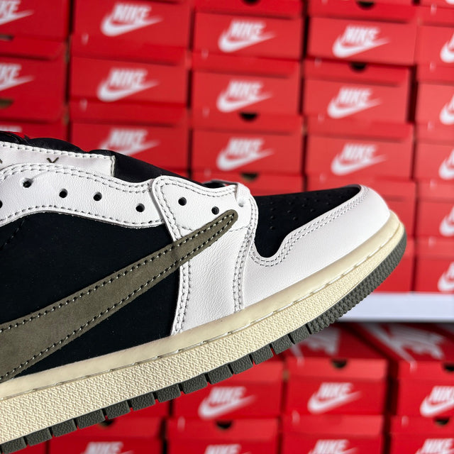 Air Jordan 1 Low — White/Black/Olive
