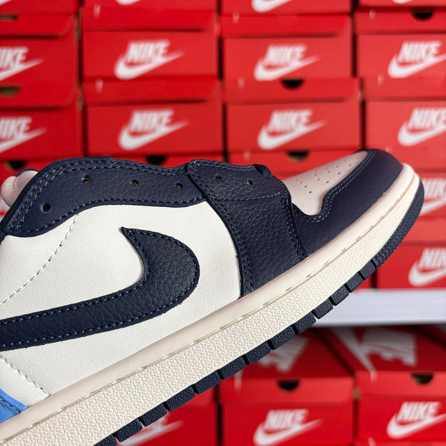 Air Jordan 1 Low — White/Navy/Blue