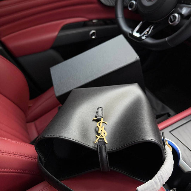 Saint Laurent Hobo Bag — Black/Gold