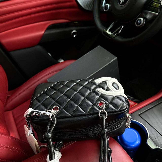 Chanel Quilted Bag — Black/White CC