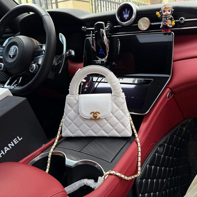 Chanel Top Handle Bag — White