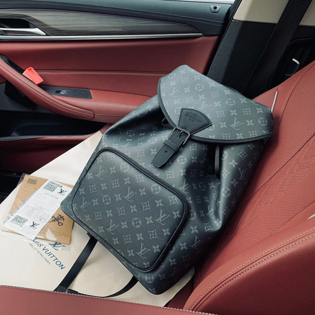 Louis Vuitton Drawstring Backpack — Monogram Eclipse