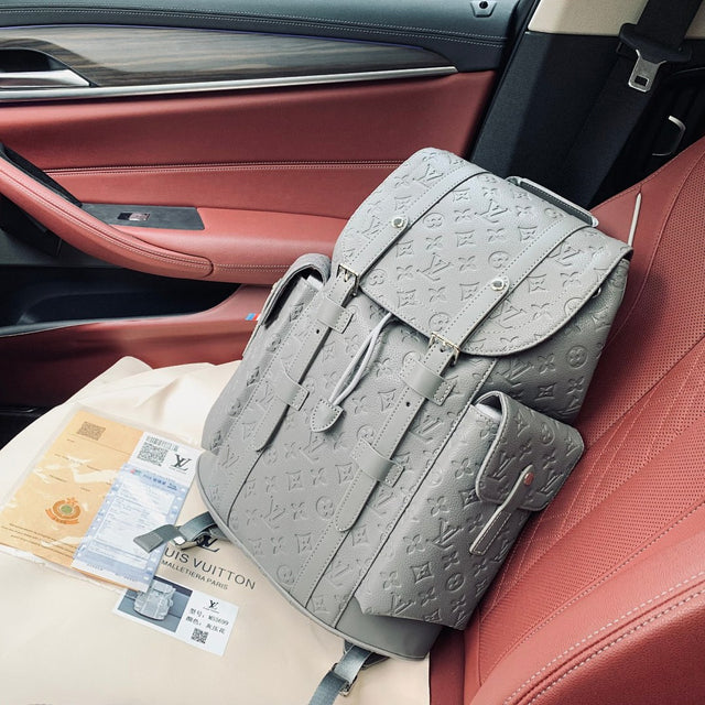 Louis Vuitton Christopher Backpack — Light Grey