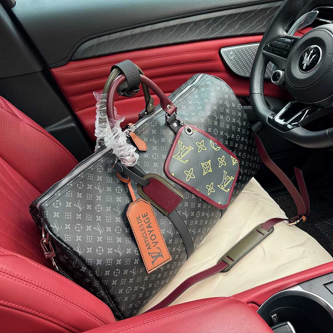 Louis Vuitton Keepall — Eclipse/Brown Tag