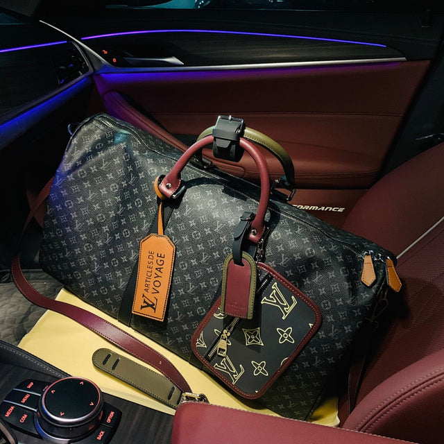Louis Vuitton Keepall — Eclipse/Red Trim