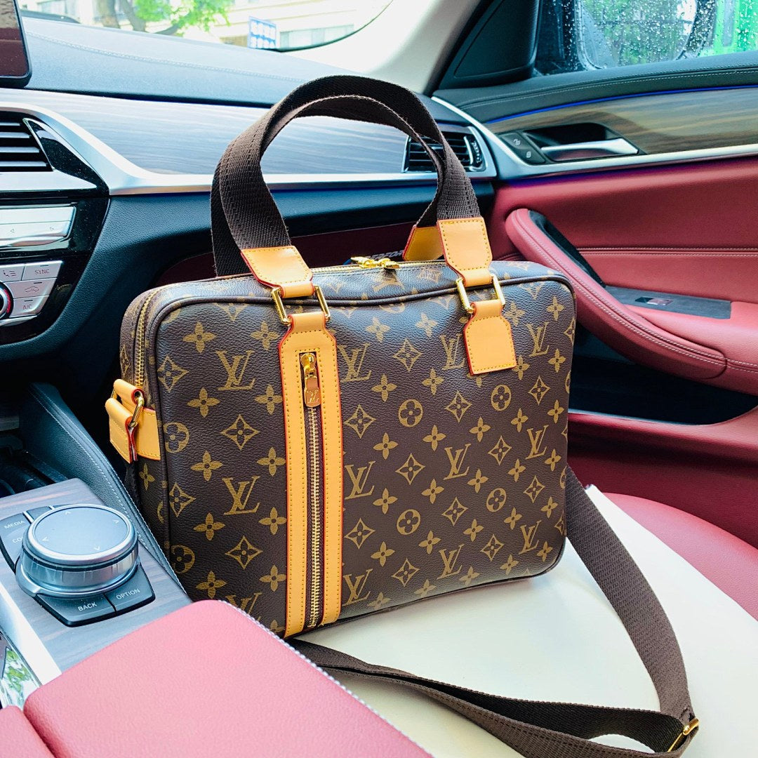 Louis Vuitton Briefcase — Monogram/Yellow Straps
