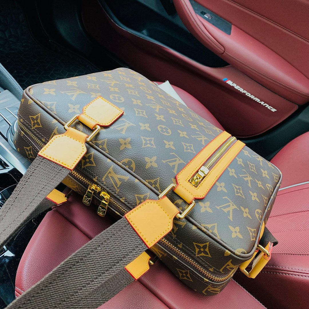Louis Vuitton Briefcase — Monogram/Yellow Straps