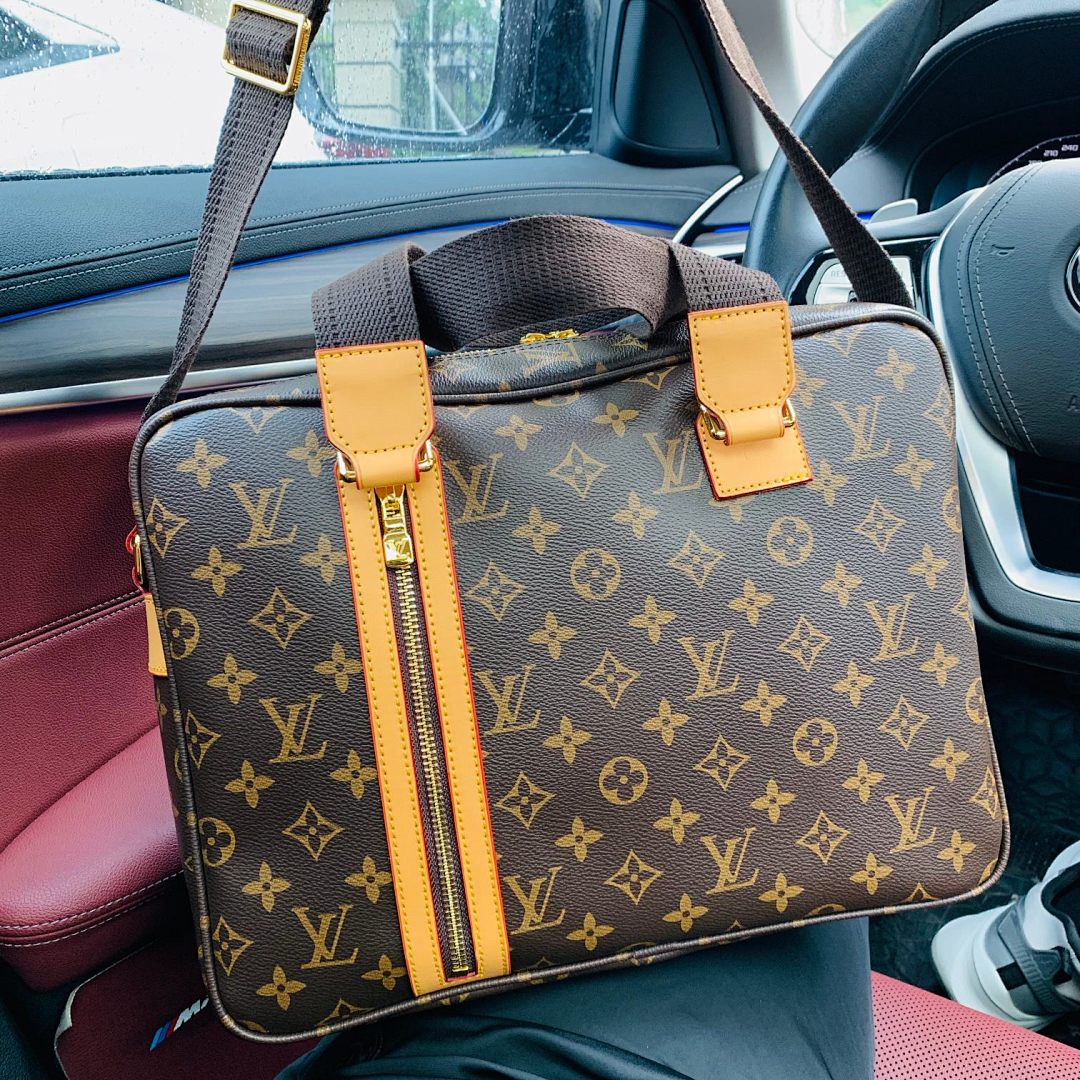 Louis Vuitton Briefcase — Monogram/Yellow Straps