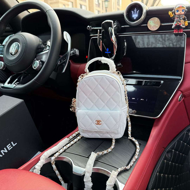 Chanel Mini Backpack — White