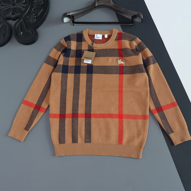 Burberry Check Jumper — Beige