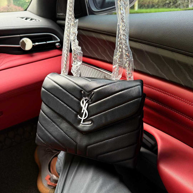 Saint Laurent Loulou Bag — Black/Silver