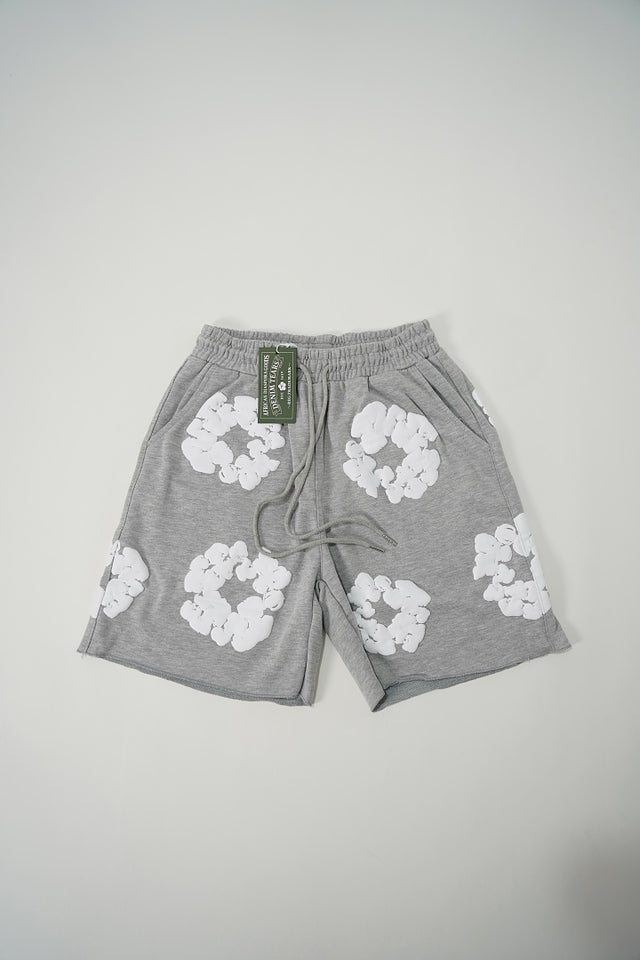 Denim Tears Cotton Wreath Shorts — Grey