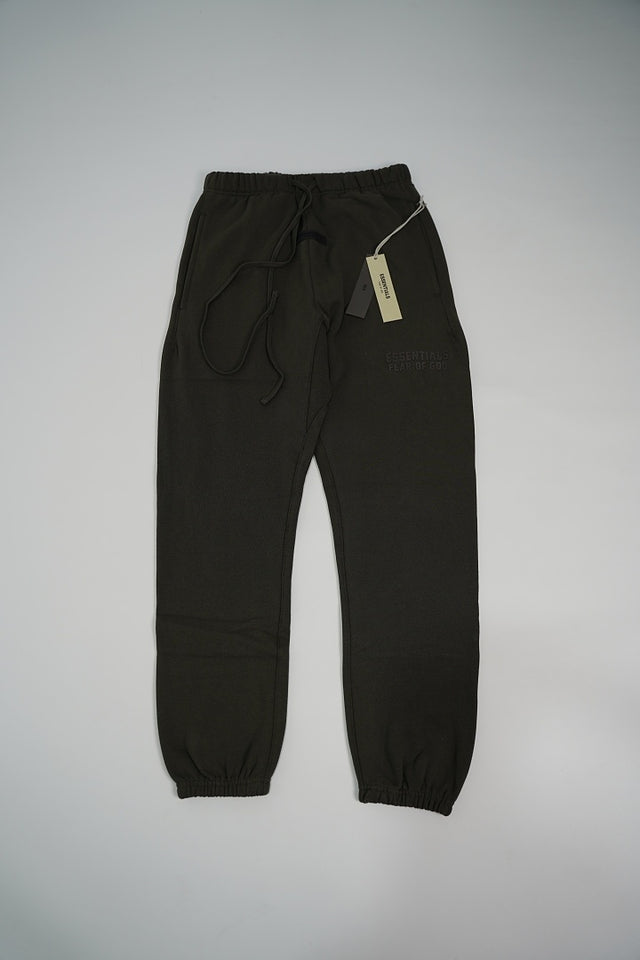 FOG Essentials Double-Row Style Black Wood-Color Sweatpants