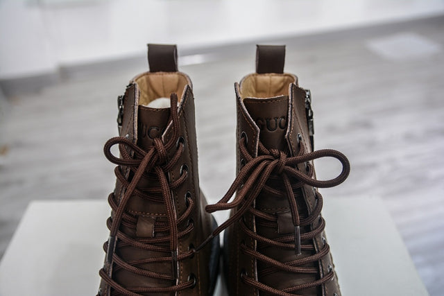 Gucci Leather Boot — Brown