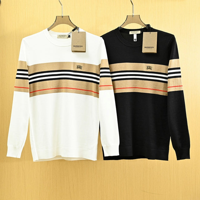 Striped Knit Jumper — Cream