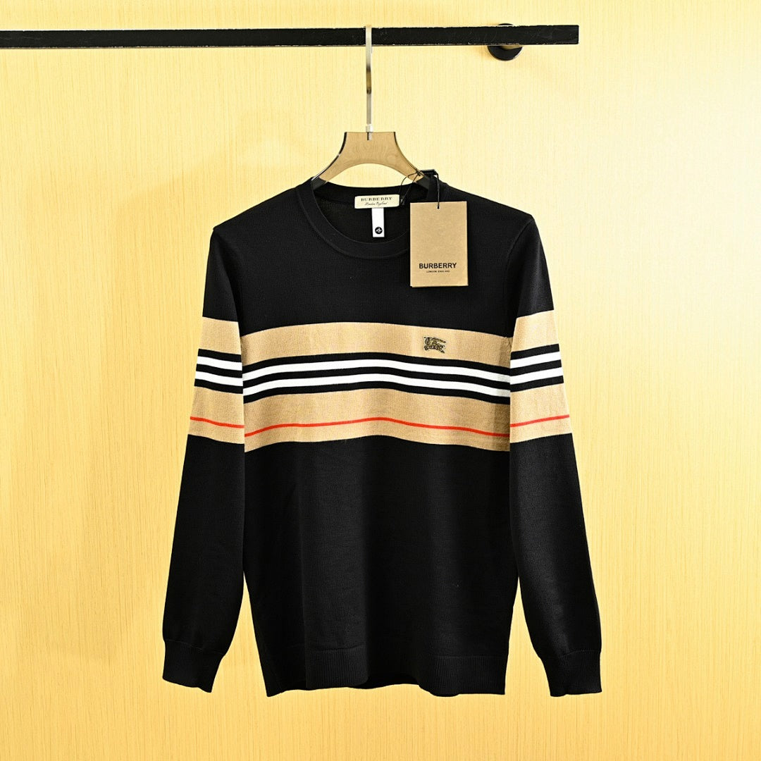 Striped Knit Jumper — Cream