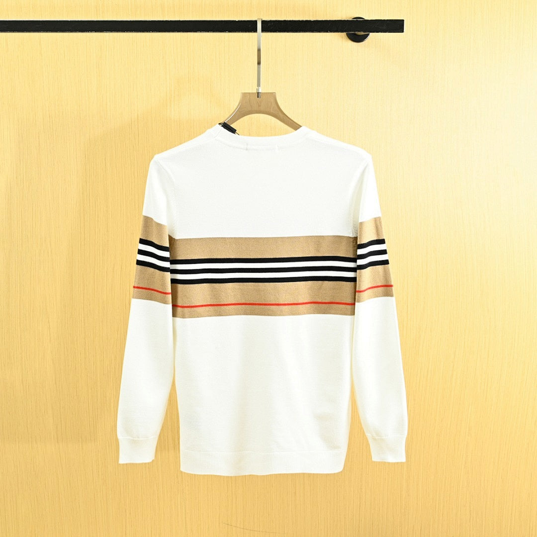 Striped Knit Jumper — Cream