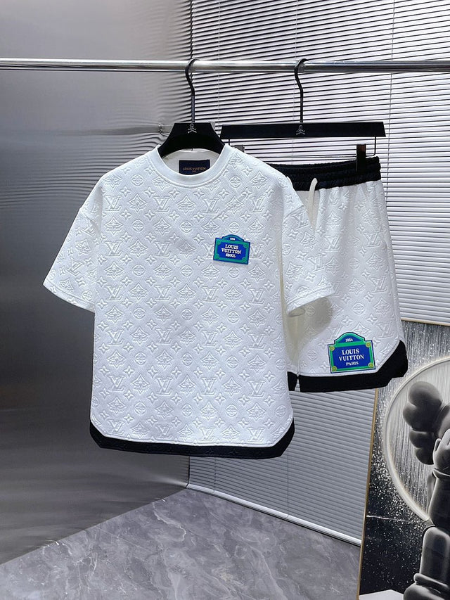 T-Shirt & Shorts Set — White/Navy