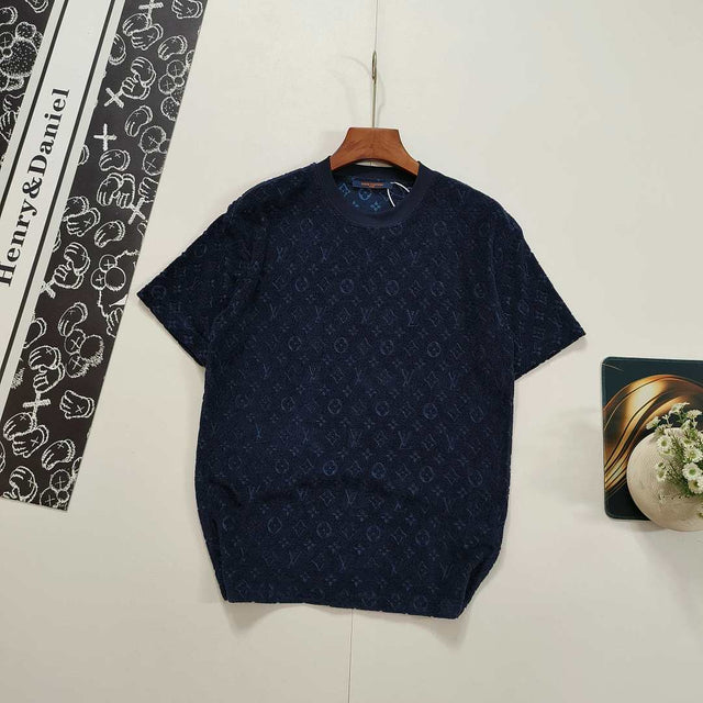 Knit T-Shirt & Shorts — Navy