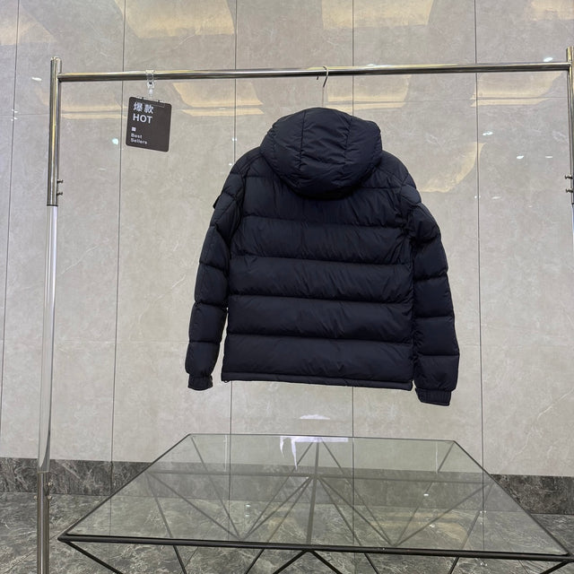 Moncler Hooded Down Jacket — Navy