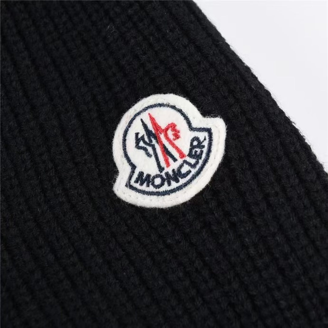 Moncler Knit-Sleeve Down Cardigan — Black