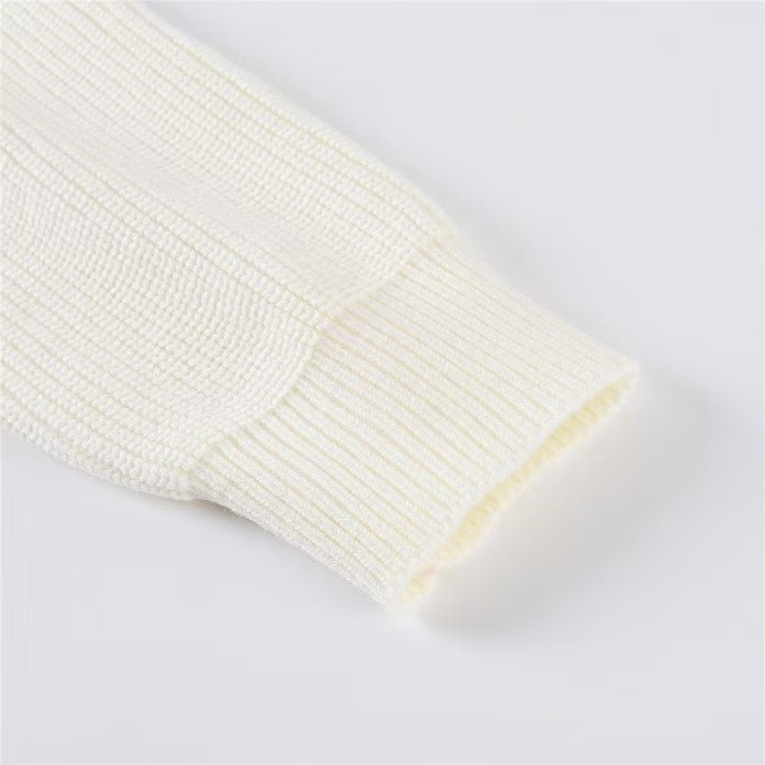 Moncler Knit-Sleeve Down Cardigan — White