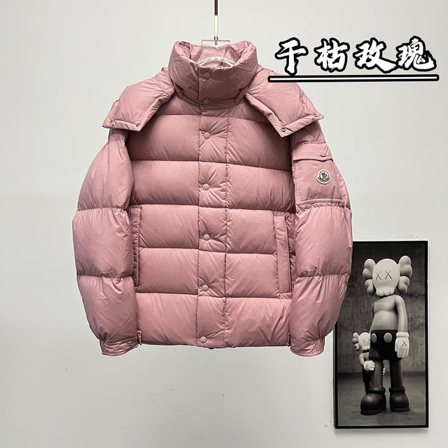 Moncler Matte Hooded Down Jacket — Black