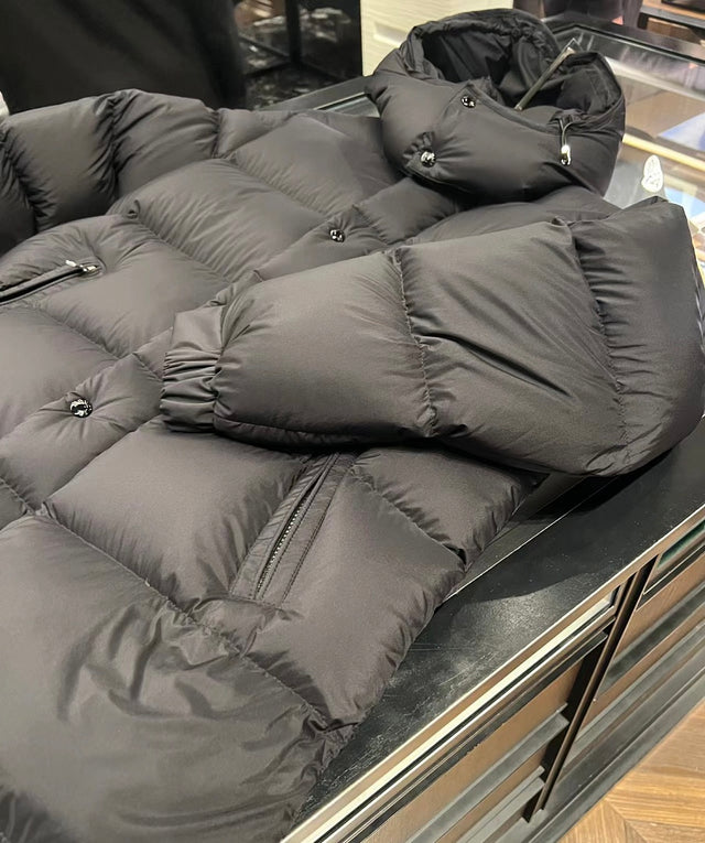 Moncler Hanoverian Long Puffer — Grey