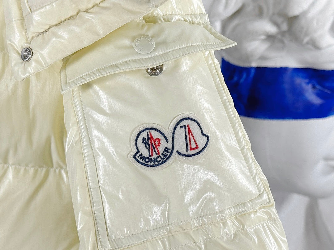 Moncler Maya 70 Puffer — Cream