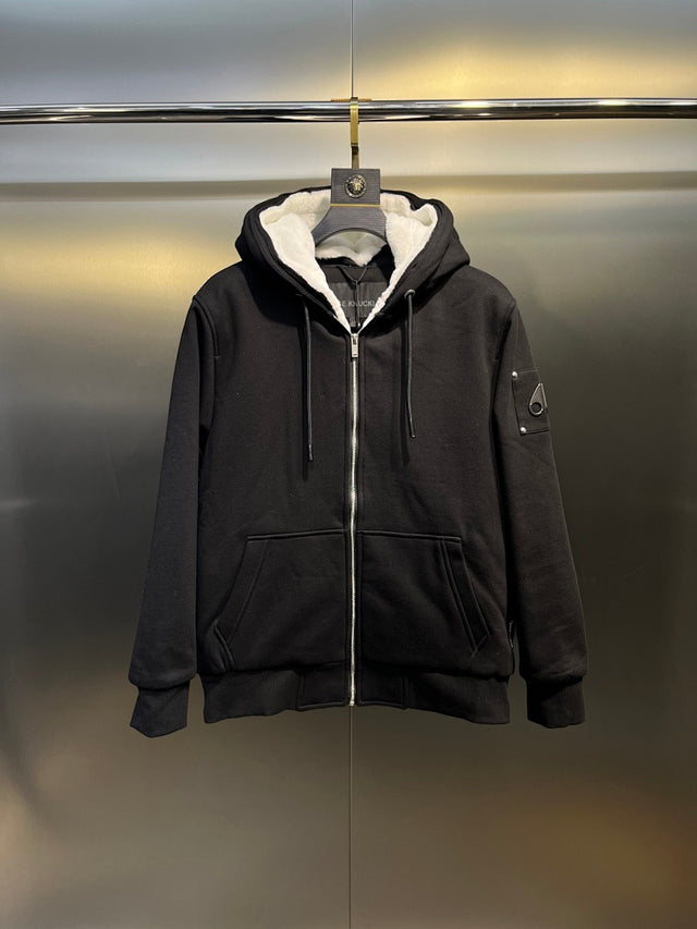 Moose Knuckles Hooded Jacket — Black