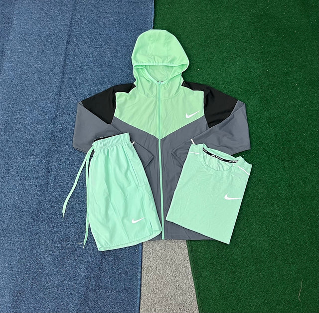 Nike Miler Running Top — Mint/Black