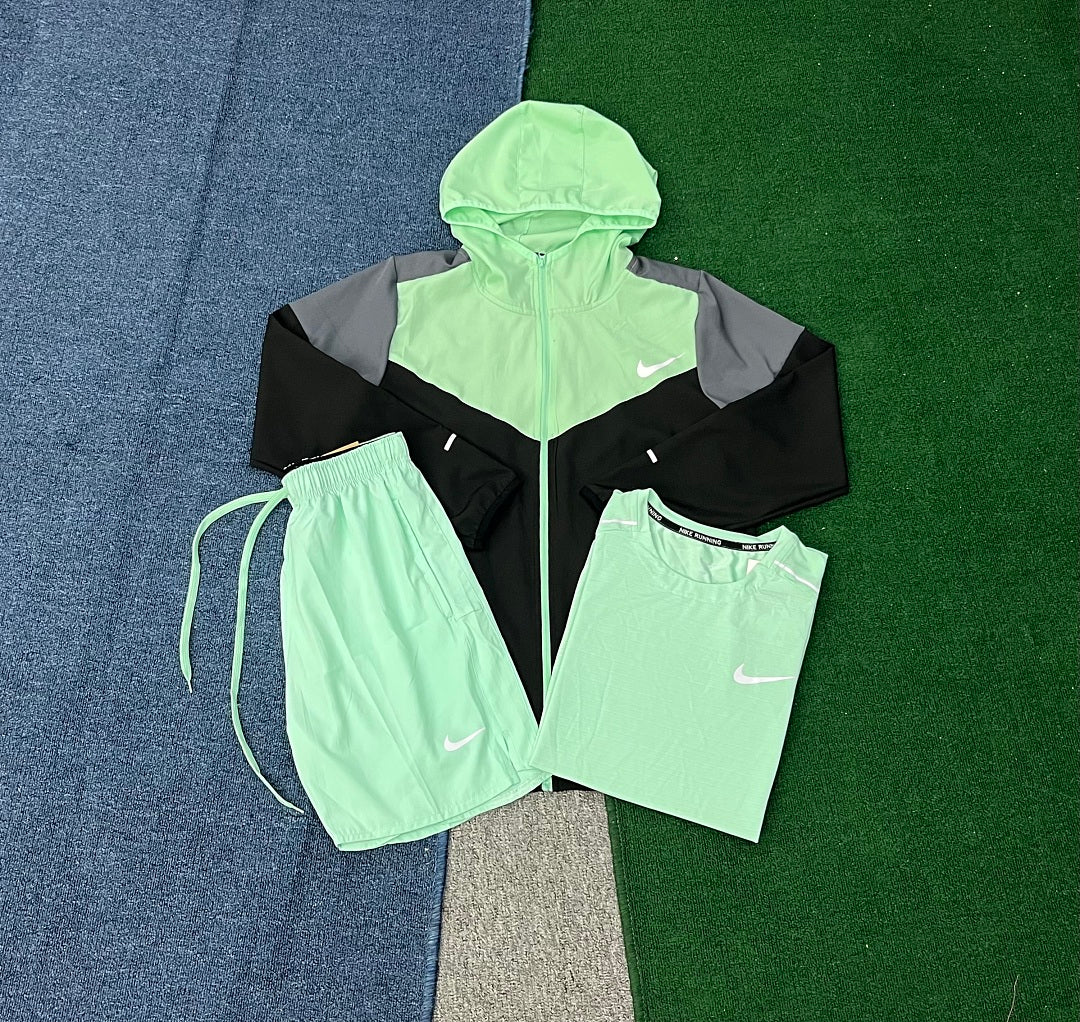 Nike Miler Running Top — Mint/Black