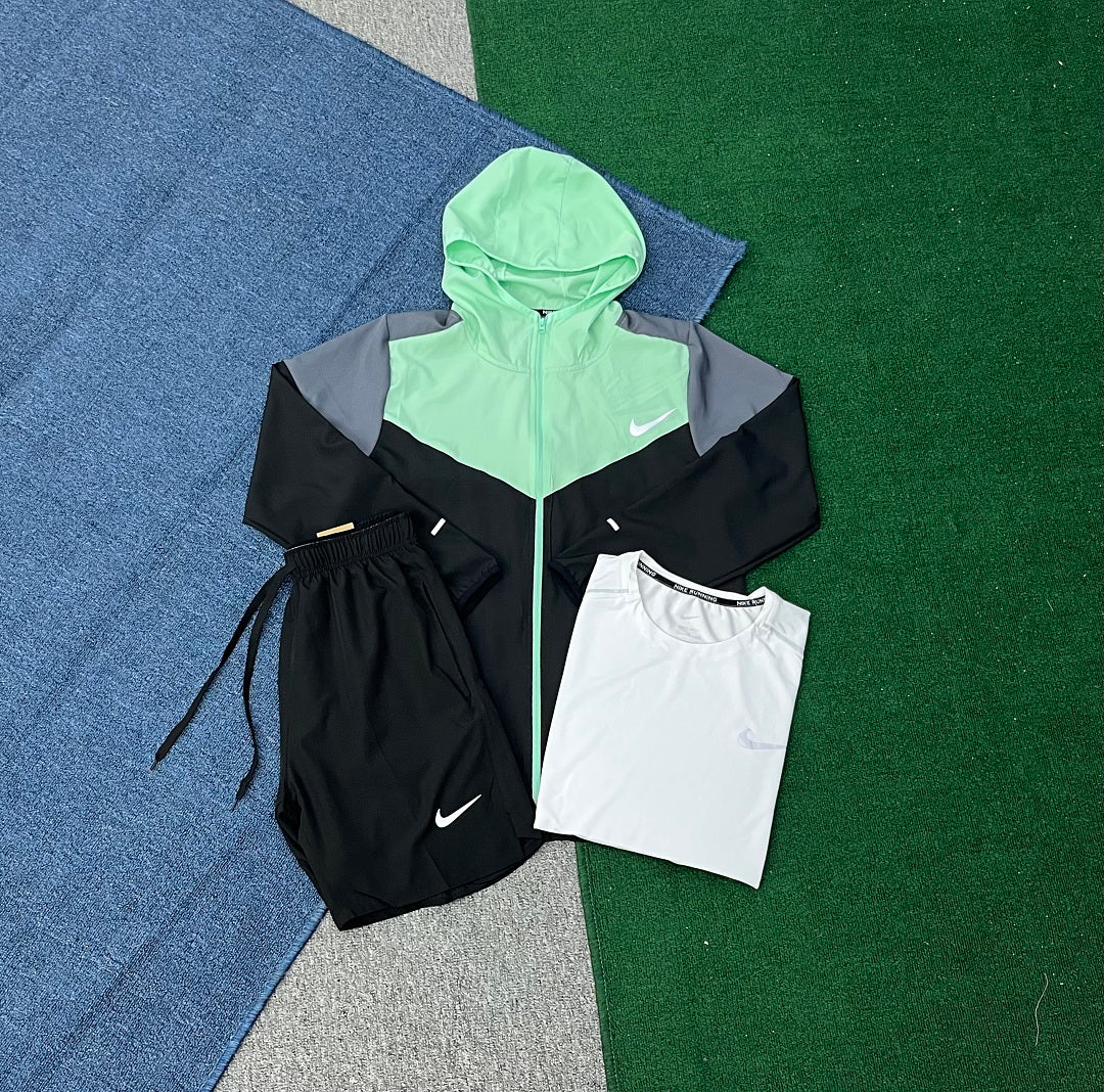 Nike Miler Running Top — Mint/Black