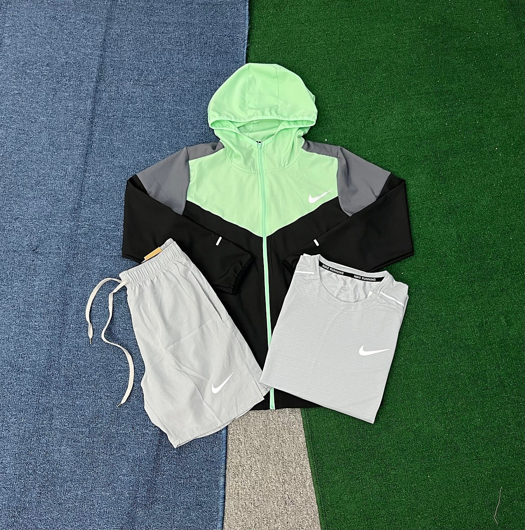 Nike Miler Running Top — Mint/Black