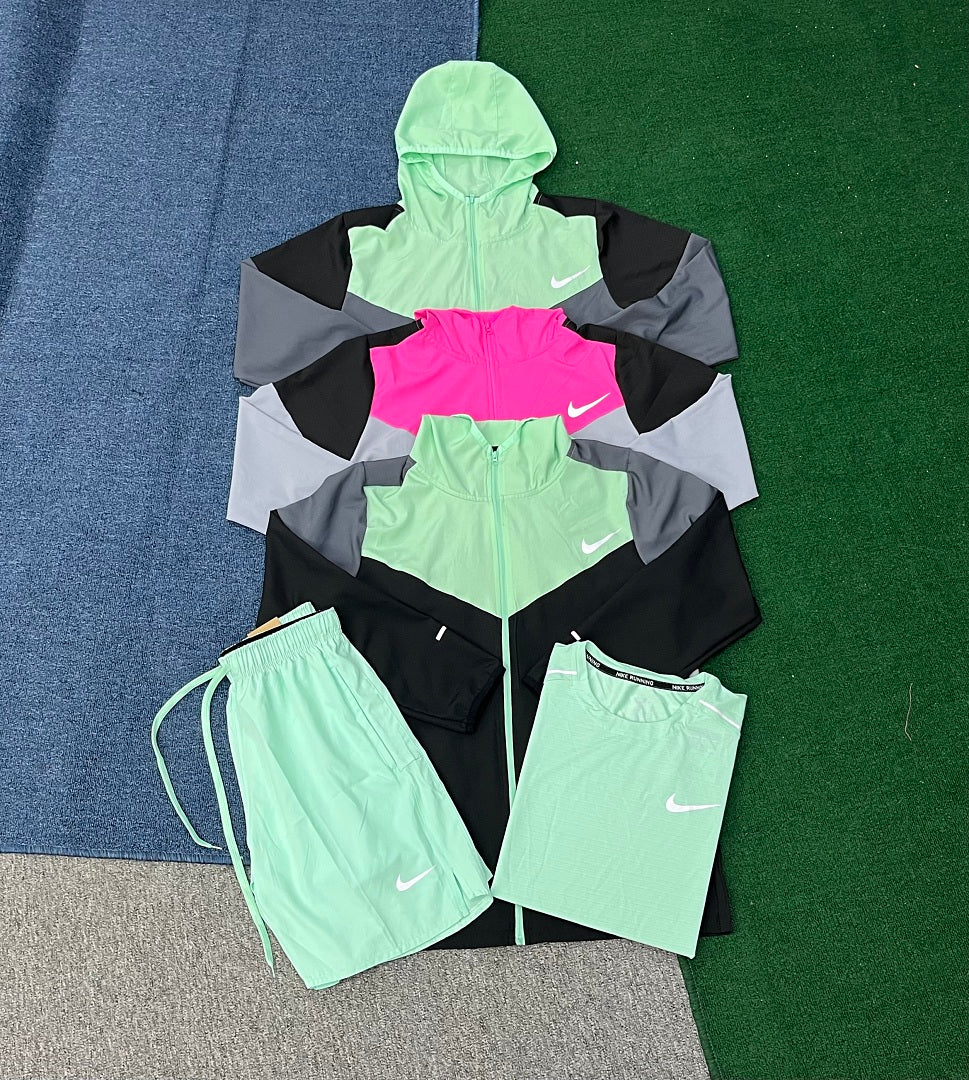 Nike Miler Running Top — Pink/Green