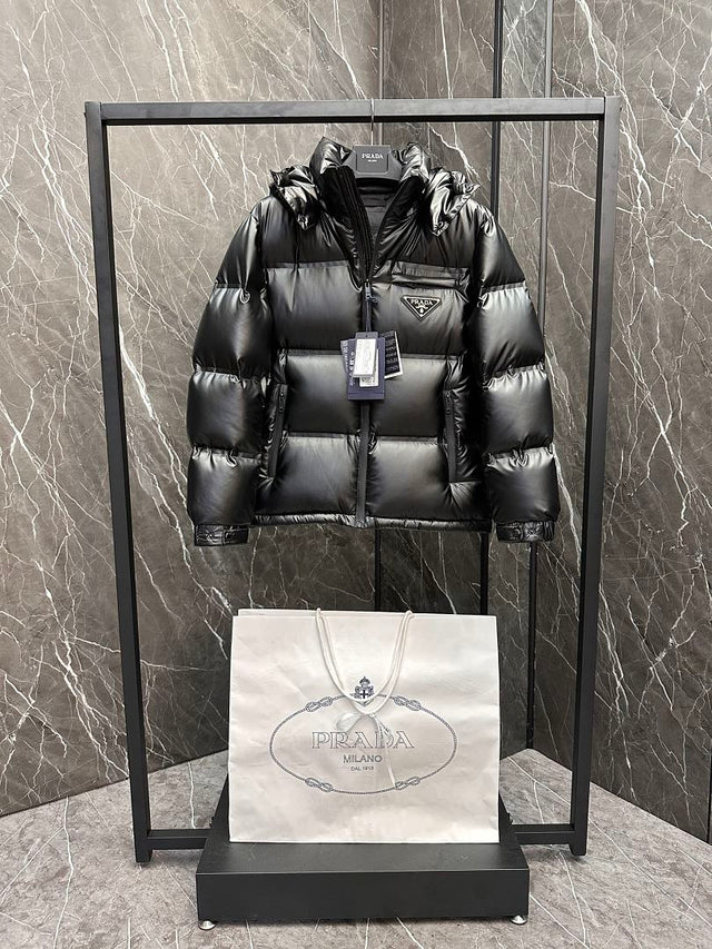 Prada Puffer Jacket — Black