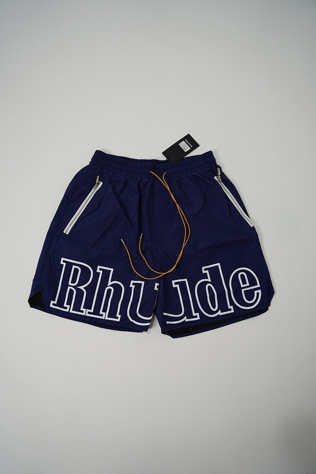 Rhude Logo Nylon Shorts Royal Blue